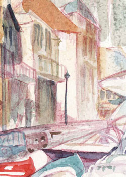 "Ithaca" by  Rosemary Penner, Madison WI - Watercolor, SOLD